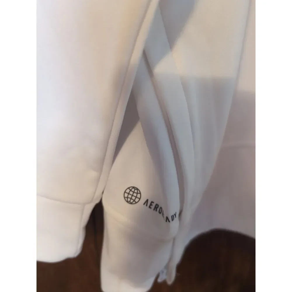 ADIDAS White AEROREADY  Training Zip Sides‎ Long Sleeve Training SweatSHIRT XL